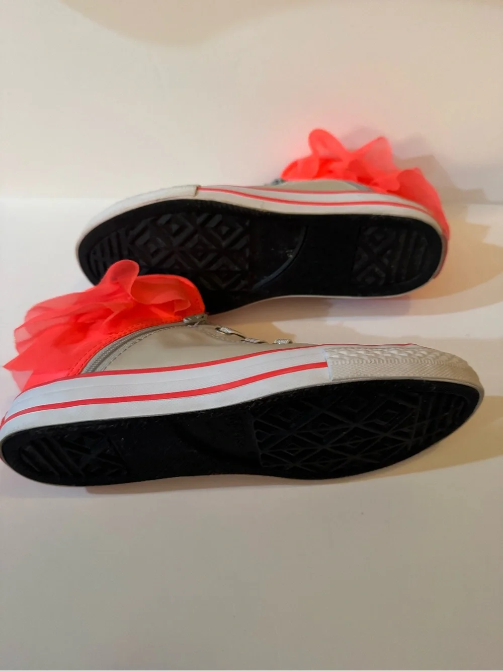Converse CTAS Block Party High Top Ruffle Pink and White